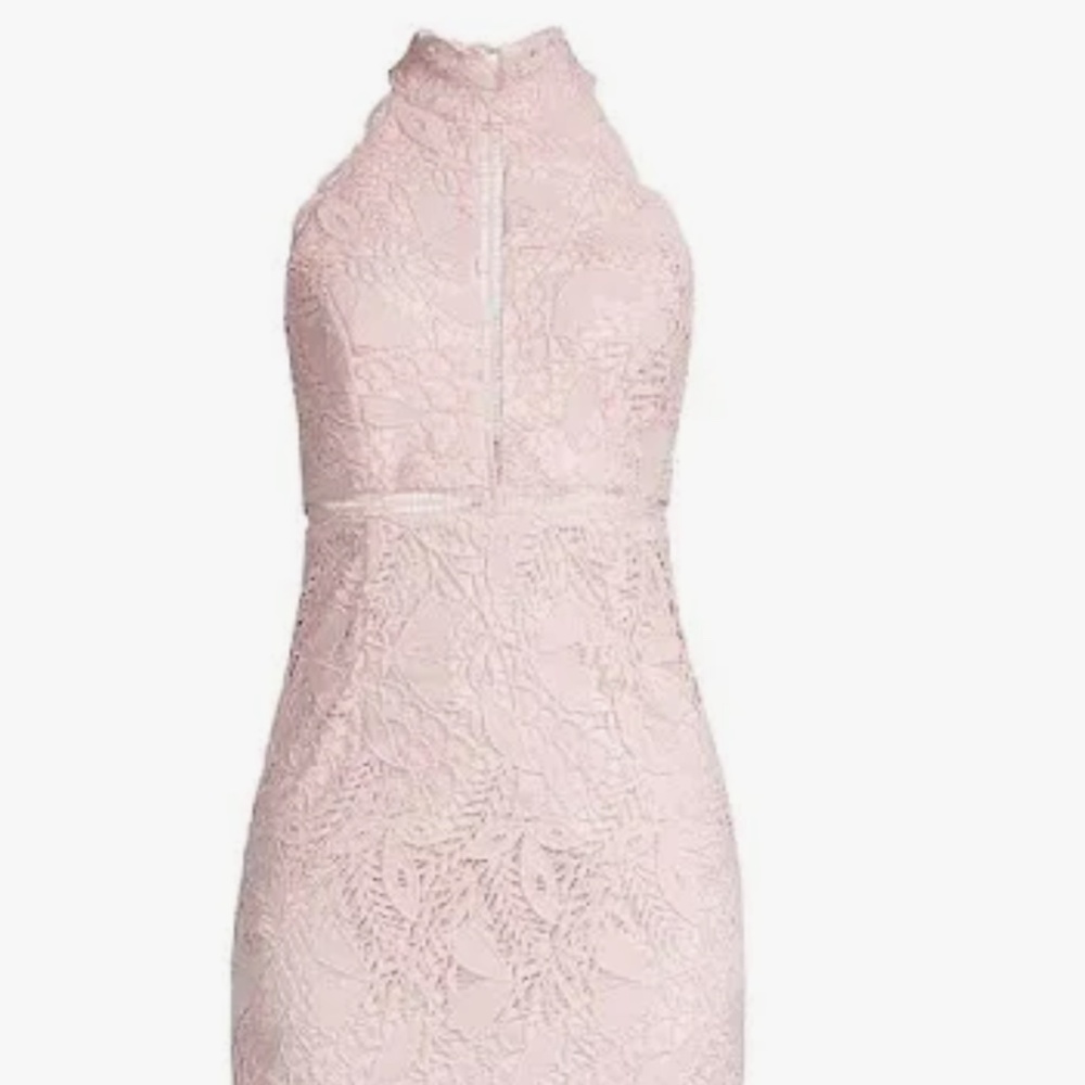 BARDOT midi sheer dusty pink dress